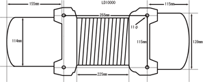 電動ウィンチ背面図