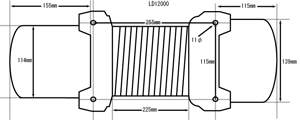 電動ウィンチ背面図